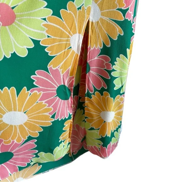 ASOS DESIGN Angel Sleeve Midi Dress Open Back in Large Floral Print Size 4 - Picture 4 of 9